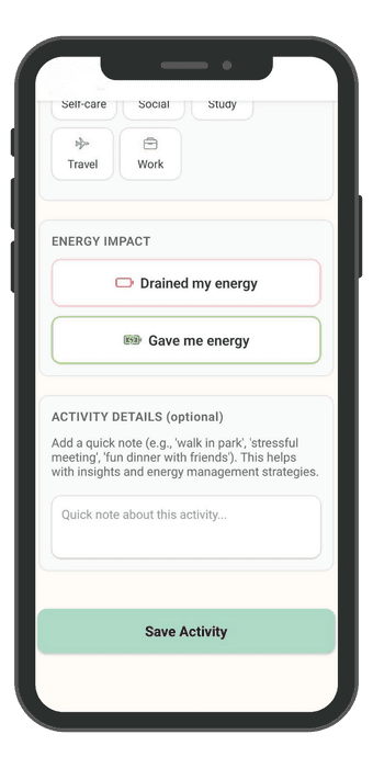 Notice what drains and restores